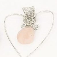 Morganite Heart Frame Pendant